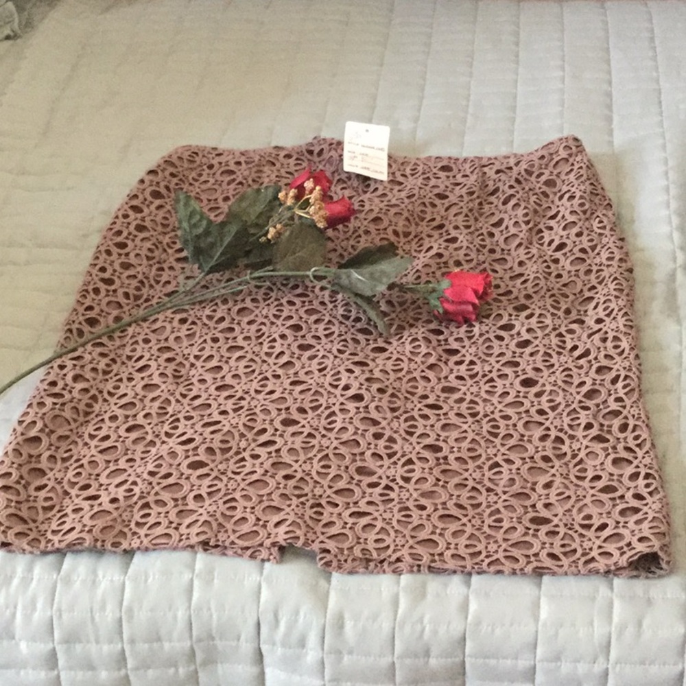 Lined and lace skirt